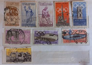 Francobolli Olimpiade Roma (1959-60) 9 Pz