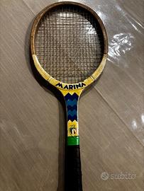 Racchetta tennis vintage in legno marina maxima