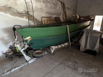 Carrello e barche da posta caccia