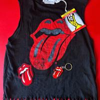 Set Rolling Stones donna canotta patch portachiavi