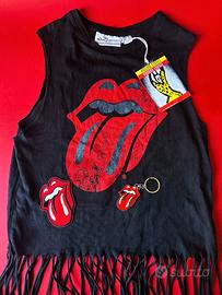 Set Rolling Stones donna canotta patch portachiavi