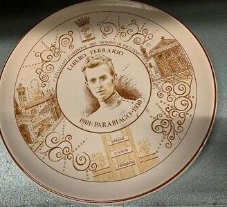 Piatto commemorativo dedicato a Libero Ferrario,
