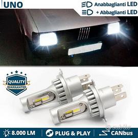 Kit Luci LED H4 Per FIAT UNO ANABBAGLANTI + ABBAGL