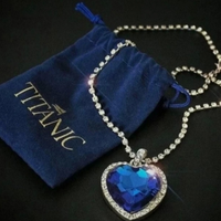 Collana Titanic Cuore dell'oceano Blu Rose Jack