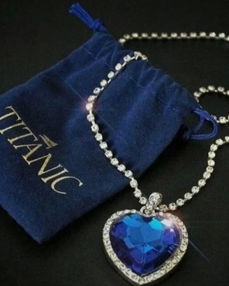 Collana Titanic Cuore dell'oceano Blu Rose Jack