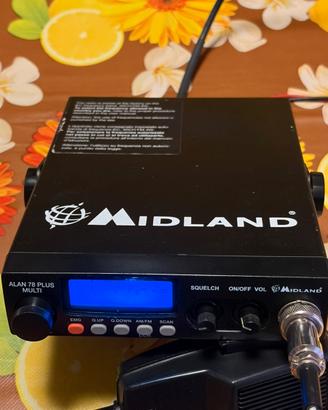 CB Midland Alan 78 Plus Multi B con pellicola.