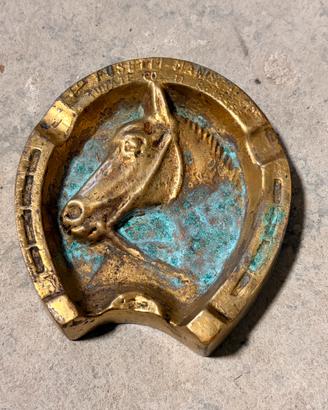 Posacenere in ottone Vintage ferro di cavallo