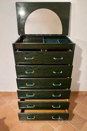 Set mobili originali Rattan Wood verdi per camera