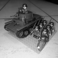 Lego compatibile - Tank tedesco + 8 soldati