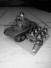 Lego compatibile - Tank tedesco + 8 soldati