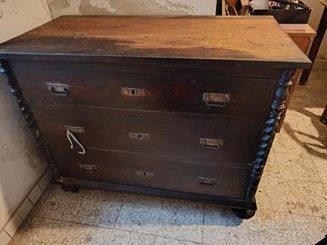 cassettone con specchio '800 da restaurare