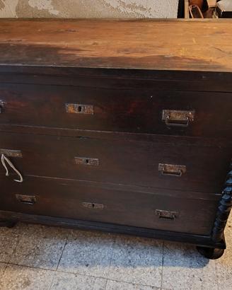 cassettone con specchio '800 da restaurare