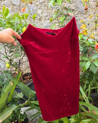 Abito in velluto elasticizzato 