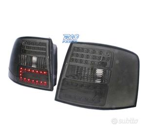FANALI A LED AUDI A6 4B AVANT 97-04 FONDO CROMATO 