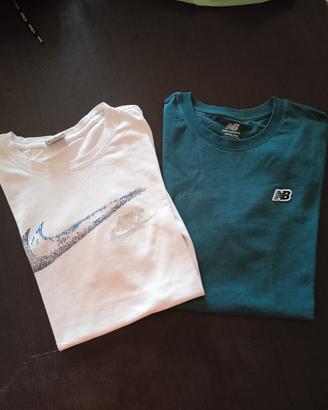 bis di t shirt Nike e New Balance