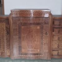 Mobile macchina da cucire in legno di noce