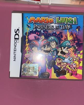 Mario e Luigi partners in Times ds scatola e cartc