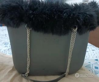 borsa o bag originale con pelliccia