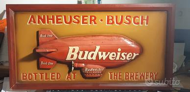 Budweiser Insegna quadro in 2D in legno