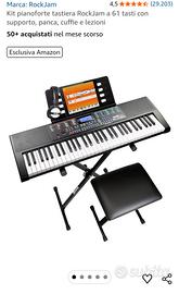RockJam RJ660 Kit Tastiera Pianoforte 61 tasti