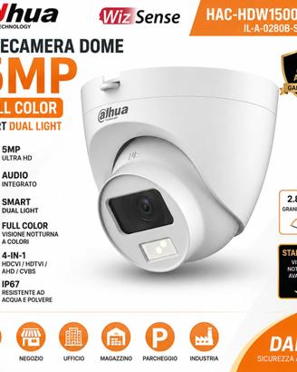 Telecamera Dahua 5Mp Full Color Audio Dual Light