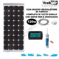Pannello solare vechline potenza 120w completo