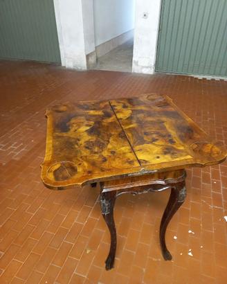 TAVOLINO DA GIOCO STILE LUIGI XV RESTAURATO