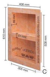 Nicchia porta shampoo con led