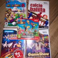 Lotto 5 giochi WII con Super Mario, Mario party