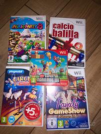 Lotto 5 giochi WII con Super Mario, Mario party