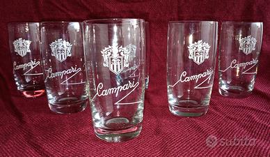 6 Bicch. Vintage CAMPARI anni 60