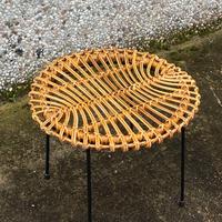 Tavolino coffee table in vimini rattan vintage