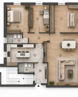 Appartamento di 133 m² con 4 locali e box auto dop