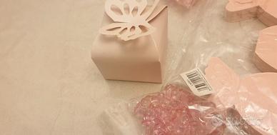 Bomboniere in cartoncino rosa perlato