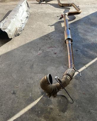 Scarico in acciaio 76 mm per golf  gti 7.5 245 cv