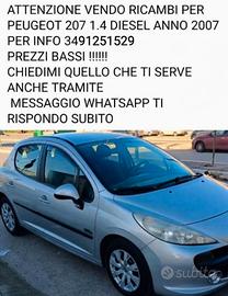 ricambi Peugeot 207 1.4  anno 2007 