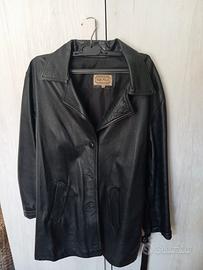 Giacca donna vera pelle 3/4 nera, tg 46