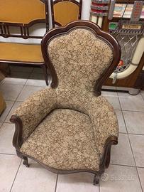 Poltrona antica in stile Luigi Filippo