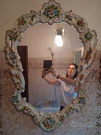 specchio in ceramica vintage