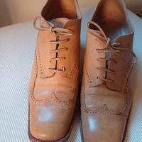 scarpe pelle  vintage '90 con lacci n.36