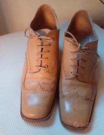 scarpe pelle  vintage '90 con lacci n.36