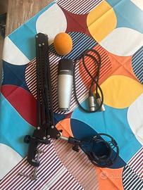 Microfono + asta + cavo cannon