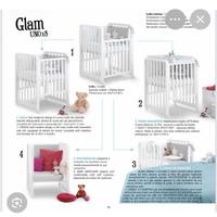 Culla lettino glam 8 in 1 Azzurra