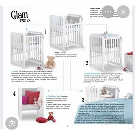 Culla lettino glam 8 in 1 Azzurra