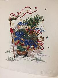 Ricamo a punto croce natalizio