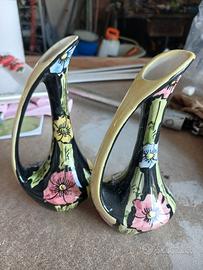 coppia vasetti ceramica vintage Laveno. 
