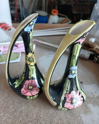 coppia vasetti ceramica vintage Laveno. 