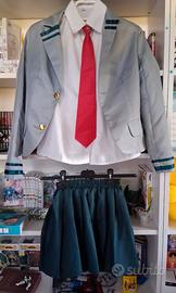 vestito cosplay Ochaco Uraraka uniforme scolastica