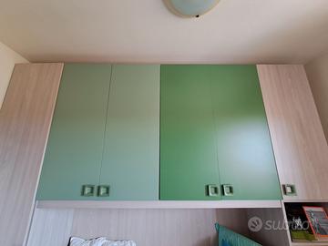 Armadio a ponte per ragazzi due posti letto