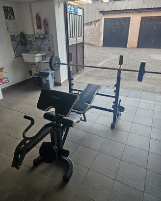 panca multif. TOORX WBX-90+BILANCERE+manubri +pesi